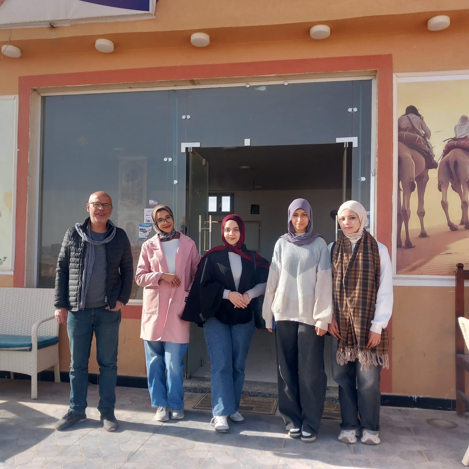 Archaeology students from Matrouh participate in the work of the international archaeological mission in the "Amheda" area.